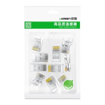 Ugreen 10x Разъем Разъем RJ45 8P8C Cat 6 Прозрачный (509