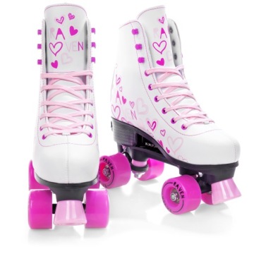 Регулируемые роликовые коньки RAVEN Trista белые/розовые 39-42