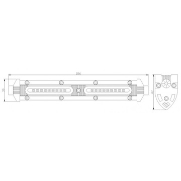 РАБОЧАЯ ЛАМПА 18LED 27ВТ ГАЛОГЕННАЯ 12 24В HOM E9 SLIM