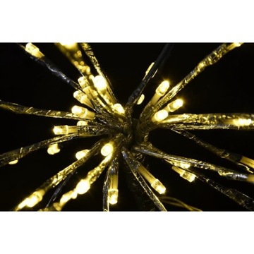 Świąteczne LED oświetlenie - deszcz meteorów, ciepła biel