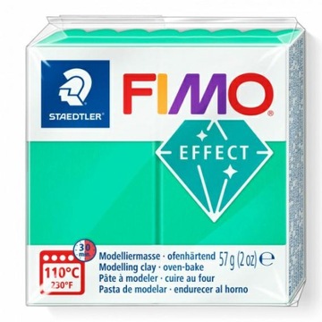 Modelina FIMO Effect 57g, 504 zielony przezroczysty