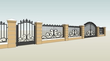 Рустовые, бетонные и дворовые заборы