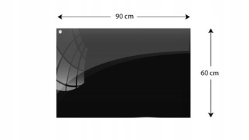 Магнитная стеклянная доска, ЧЕРНАЯ, 90х60 + БЕСПЛАТНО