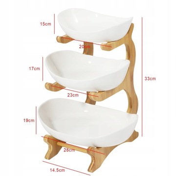 Трехслойная керамическая ваза для фруктов.