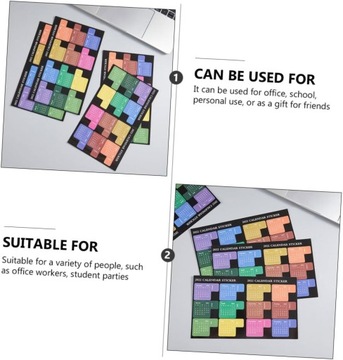 5szt Karteczki Samoprzylepne Do Planowania Zakładki Terminarza 2022 Miesięc