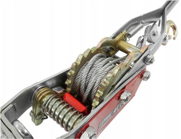 ЛЕБЕДКА РУЧНАЯ ТРОСОВАЯ 4Т 4000кг 2 КРЮКА