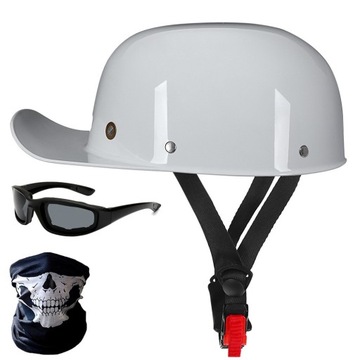 Nowa czapka z daszkiem w stylu retro Kask Harley okulary maska na twarz