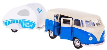 VOLKSWAGEN T1 1963 Z PRZYCZEPĄ MODELE WELLY 1:34