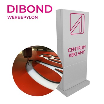 Pylon reklamowy 300x100 cm z dibondu