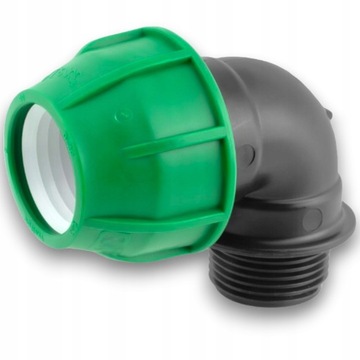 KOLANO KOLANKO SKRĘCANE do łączenia RURY WĘŻA ŁĄCZNIK 25mm PE Fi GZ 25x3/4