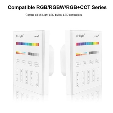 КОНТРОЛЛЕР СВЕТОДИОДНОЙ НАСТЕННОЙ ПАНЕЛИ RGB-CCT MILIGHT T4