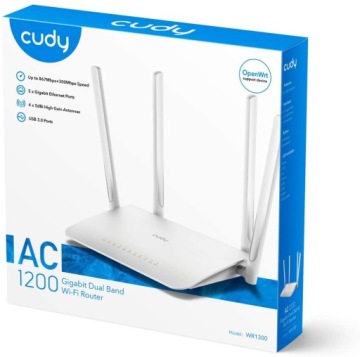 CUDY WR1300 Mesh гигабитный Wi-Fi маршрутизатор AC1200