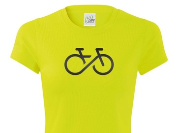 Widoczna odblaskowa koszulka rowerowa termoaktywna