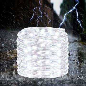 СОЛНЕЧНАЯ САДОВАЯ ГИРЛЯНДНАЯ ЛАМПА 200 LED COLD 22м