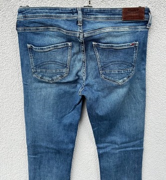 Tommy Hilfiger Jeans W27 L32 granatowe spodnie jeansowe damskie proste