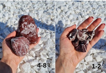 КРАСНАЯ ДЕКОРАТИВНАЯ ГАЛЬКА 25 кг ДЕКОРАТИВНЫЕ камни 1-2 см для сада