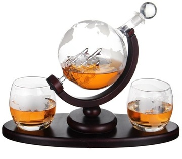 Zestaw do whisky karafka butelka Globus prezent