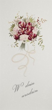 KARNET URODZINY DL U08 - BUKIET CZERWONY