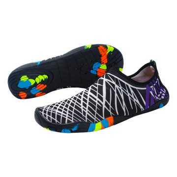 Buty do wody Barefoot Quick 25,5x10cm czarno-białe