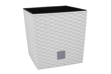 БОЛЬШОЙ УЛИЧНЫЙ ЦВЕТОЧНЫЙ ЦВЕТОК ИЗ РОТЕГА, БЕЛЫЙ, С КРЫШКОЙ ДЛЯ ТЕРРАСЫ