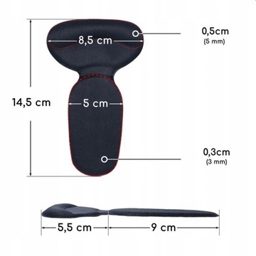 ГЕЛЕВЫЕ НАБОРКИ ДЛЯ ПЯТОЧНИКОВ амортизирующий каблук_черный