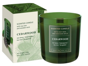 Świeca zapachowa w szkle CEDARWOOD knot drewniany