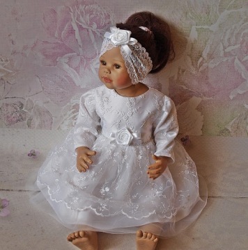 НОВИНКА!! КРУЖЕВНОЕ КРЕСТИЛЬНОЕ ПЛАТЬЕ МАРТЫНКА 62