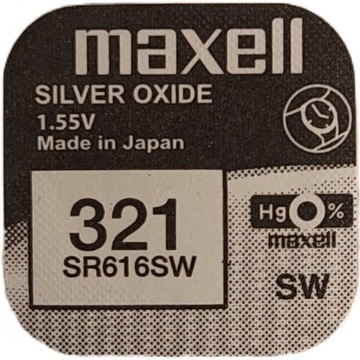Bateria srebrowa mini Maxell 321 / SR 616 SW