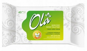 OLA nawilżany papier toaletowy rumianek 40szt.