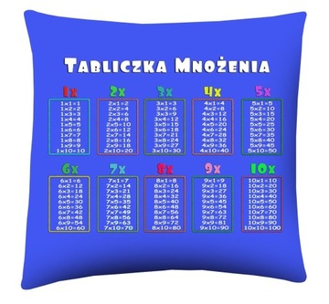 Poduszka matematyczna tabliczka 40x40 RÓŻNE KOLORY