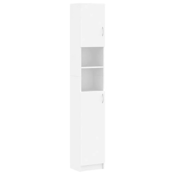 vidaXL Szafka łazienkowa, biała 32x25,5x190 cm materiał drewnopochodny