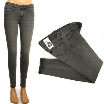 Lee SCARLETT R. Grey spodnie jeans Skinny W28 L33