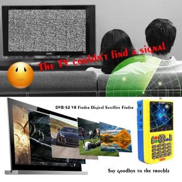 Cyfrowa wizjer satelitarny V8 w kolorze żółtym