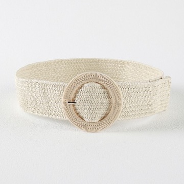 Fashion Bohemia Round Buckle Elastic Braided