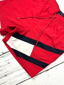 TOMMY HILFIGER Spodenki Szorty Kąpielowe Plażowe Męskie Slim Fit Logo r. S