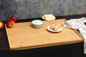 БОЛЬШАЯ БАМБУКОВАЯ КУХОННАЯ РАЗДЕЛОЧНАЯ ДОСКА ДЛЯ СТОЛЕШНИЦЫ 65 x 43 см