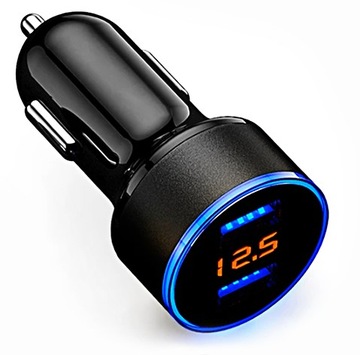 SZYBKA ŁADOWARKA SAMOCHODOWA USB 3.1 QUICK CHARGE Z WOLTOMIERZEM