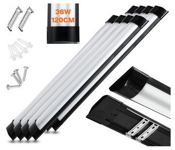 Lampa LED 36W 120cm Oprawa Sufitowa Natynkowa Do Garażu Warsztatu Plafon