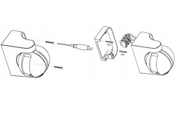 Датчик движения 180 градусов белый/черный для светодиодов