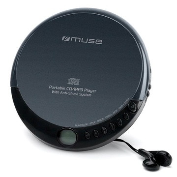 PRZENOŚNY ODTWARZACZ DISCMAN LCD CD MP3 + SŁUCHAWKI MUSE M-900 DM