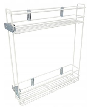 ДВУХЯРОВАЯ ГРУЗОВАЯ КОРЗИНА, 150 мм, БЕСШУМНОЕ ЗАКРЫТИЕ, БЕЛАЯ