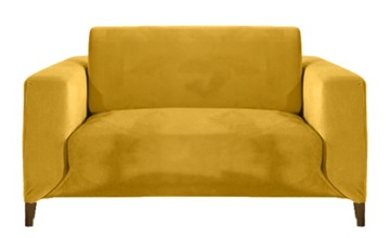 POKROWIEC na duży FOTEL KANAPĘ narożnik 1 os 90-140cm MIODOWY WELUR