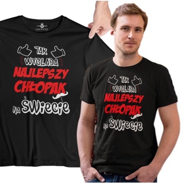 Koszulka na WALENTYNKI - NAJLEPSZY CHŁOPAK męska