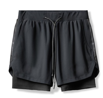 МУЖСКИЕ СПОРТИВНЫЕ ШОРТЫ С КАРМАНОМ ДЛЯ ТЕЛЕФОНА ДЛЯ БЕГА И ВЕЛОСИПЕДА L