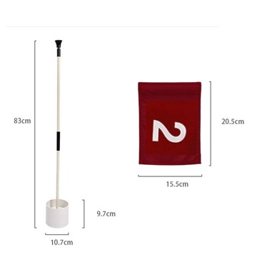 Golf Putting Green Flag and Hole Cup Ćwiczenie przydomowego trawnika Putt numer 2