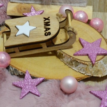 Стеклянные подвески-баулы BOX 3см BABY PINK 16шт.