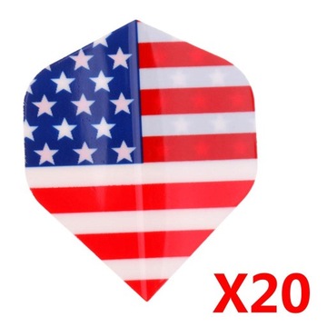 20pcs Professional PET Flights s Tail Indoor Flag Design America