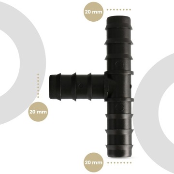 СОЕДИНИТЕЛЬ ШЛАНГА 20 ММ ПЭ-ТРОЙНИКА С РАЗЪЕМОМ КАПЕЛЬНОЙ ЛИНИИ