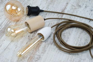 коричневый кабель плетеная проволока лофт ретро паук