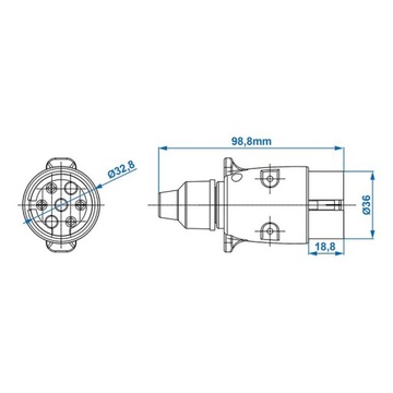 Вилка для прицепа 7 PIN алюминий ProPlus